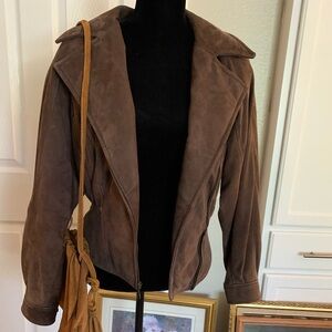 Mocha brown Wilson’s Leather Adventure Bond 80’s Brown Bolero Leather Jacket